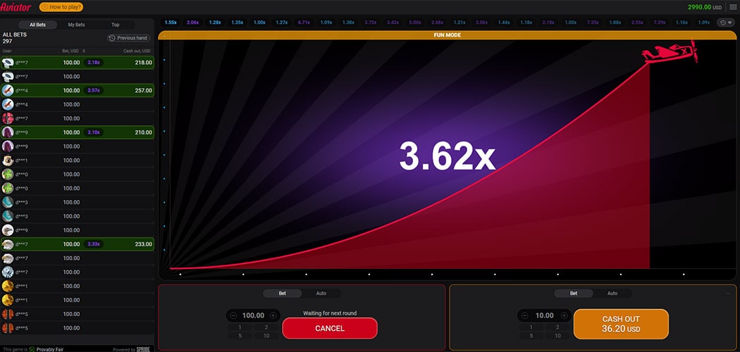 Делать ставки в игре Авиатор. 
